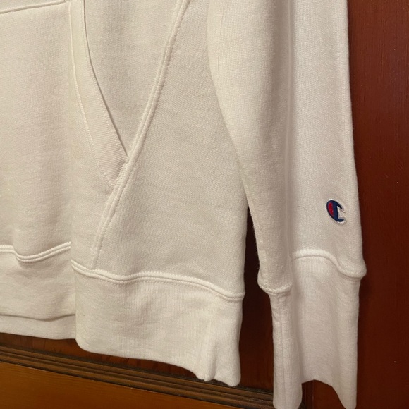 NWOT | Never Worn | White Champion Hooded Sweatshirt | Unisex - Picture 3 of 4